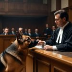 When the heavy wooden doors of the courthouse opened and a dog entered, there was a sudden commotion.