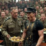 The soldier dumped his entire lunch over an old man’s head and humiliated him in front of the entire company, believing he was just a helpless old man. But only a few minutes later, everyone present regretted treating this man so badly